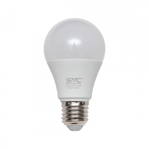 Эл. лампа светодиодная SVC LED A60-9W-E27-3000K, Тёплый